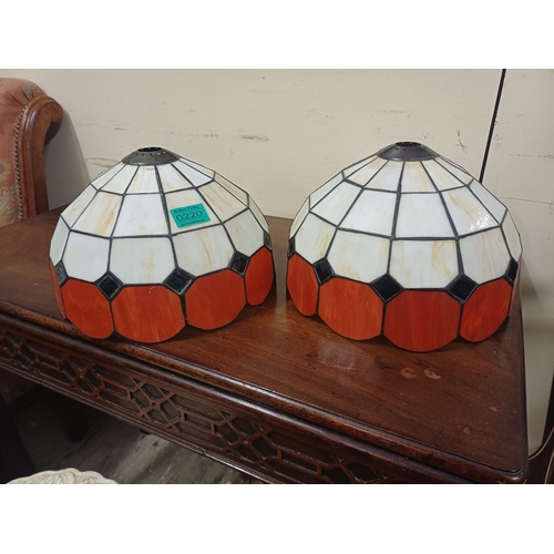 220 - Pair of Tiffany Style Ceiling Light Shades
