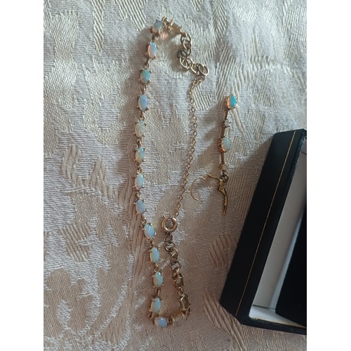 141 - Vintage Opal Bracelet and Earrings