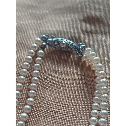 142 - Double Strand Pearl Necklace