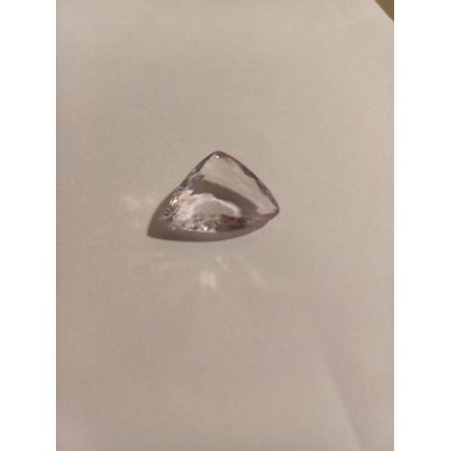 146 - Natural Amethyst Gemstone, 15.35 carat,  Triangular Cut with GLI Cert