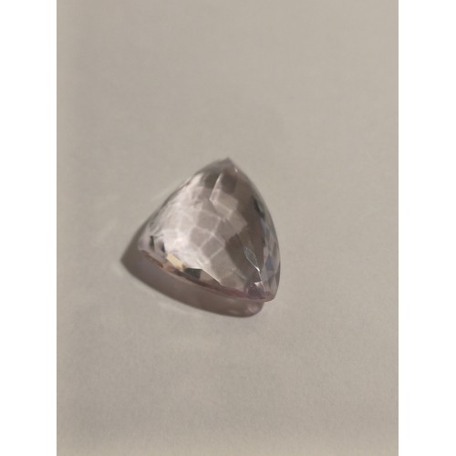 146 - Natural Amethyst Gemstone, 15.35 carat,  Triangular Cut with GLI Cert