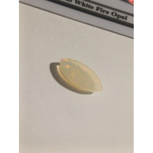 149 - Natural Marquise Cabochon Fire Opal Gemstone.  2.150 carats.  GLI Cert