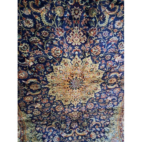 193 - Kashmir Blue & Ivory Ground Rug (200cm x 140cm)