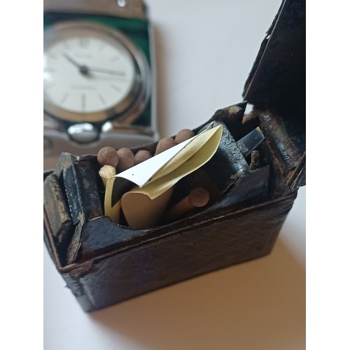 237 - Rolex Lighter, Anker Lighter with clock/fitting together with a vintage match striker