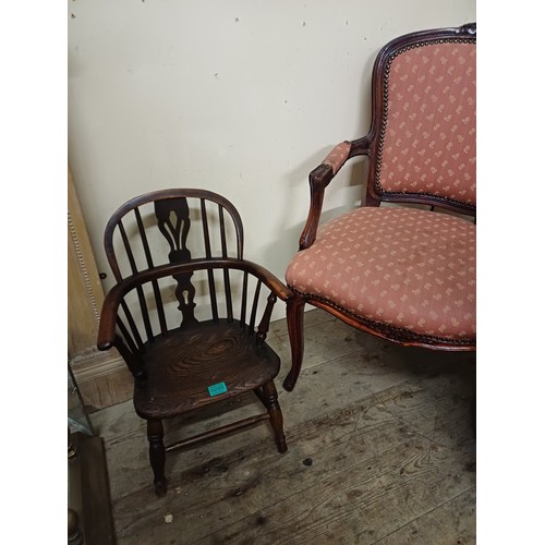 299 - 19th Century Elm and Ash Child's Windsor Chair (stamped Makers name)