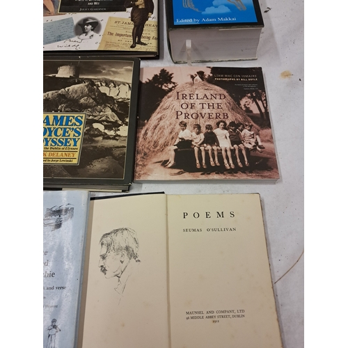 128 - Irish Literature and Poetry interest together with a large volume of Hungarian Poetry (9)