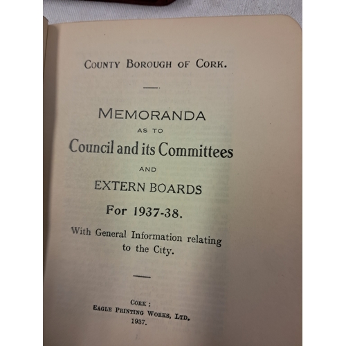 92 - City and County Borough of Cork - Memoranda as to it's Council and it's Committees 1937-1938 and var... 