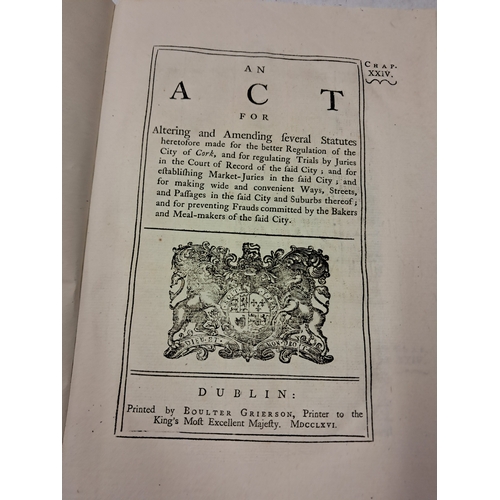 99 - A 1776 Act for Altering and Amending Feveral Statues for the better Regulation of The City of Cork