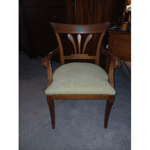 18 - Regency Style Upholstered Armchair