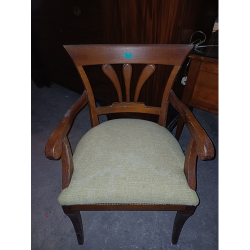 18 - Regency Style Upholstered Armchair