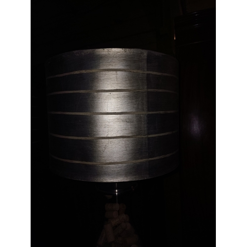 20 - Pair of Tall Glass Table Lamps with Shades