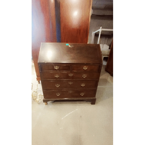 23 - Georgian Mahogany Writing Bureau - requires some restoration (99cm Wide)