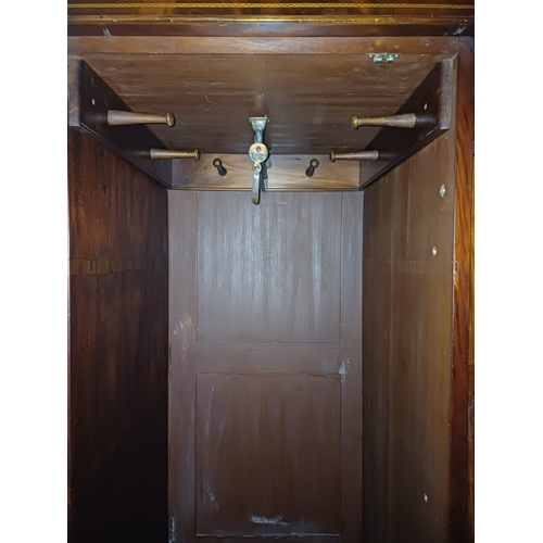 25 - Fine Early Victorian Mahogany Compactum Wardrobe with 6 Graduated Centre Drawers Flanked by 2 Full L... 