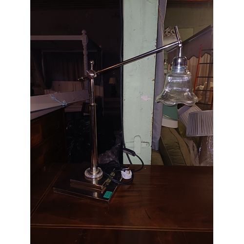 28 - Chrome Adjustable Table Lamp