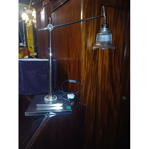 28 - Chrome Adjustable Table Lamp