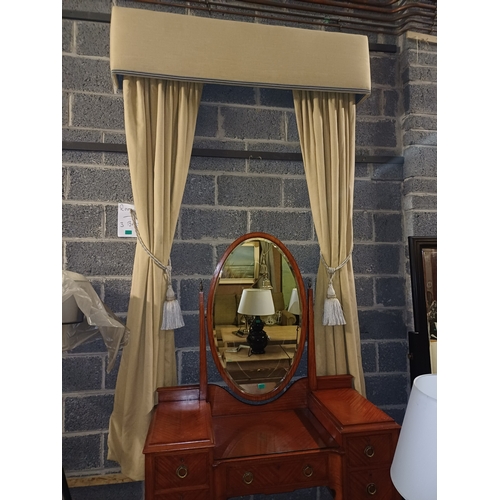 46 - Room 7 - 3 Pairs of Mustard Colour Curtains with Pelmets and Tie Backs (each Pair 160cm Wide x 265cm... 