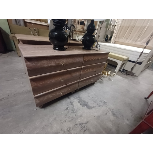 50 - Pair of Limed Oak 2 Drawer Bedside Tables