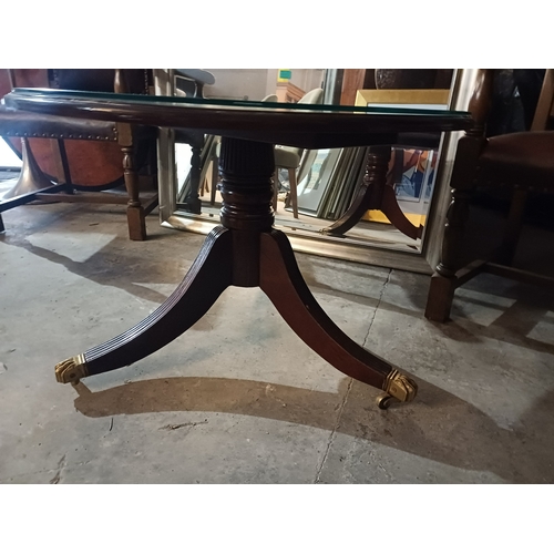 7 - Mahogany Circular Regency Style Coffee Table (76cm Diameter)
