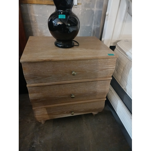 8 - Pair of Limed Oak Two Drawer Bedside Lockers