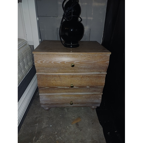 8 - Pair of Limed Oak Two Drawer Bedside Lockers