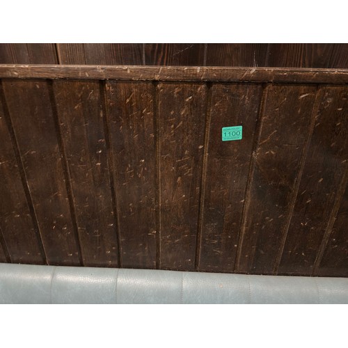 1100 - Corner Snug Unit of Timber Panels.  Solid unit with Blue Seating in good condition.  (182cm x 138cm ... 