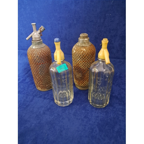 401 - Four Soda Syphons including 2 Dublin examples
