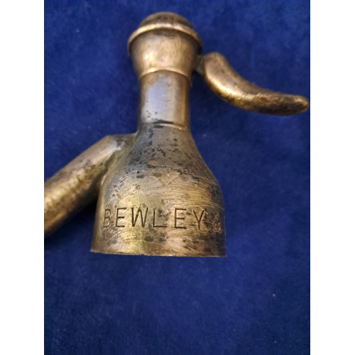 406 - Bewley and Draper Glass Soda Syphon (top loose) - 30cm Tall