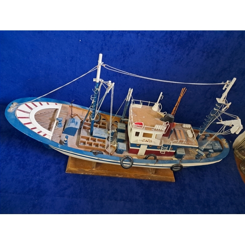 409 - Large Model Trawler Fishing Boat (86cm Long)