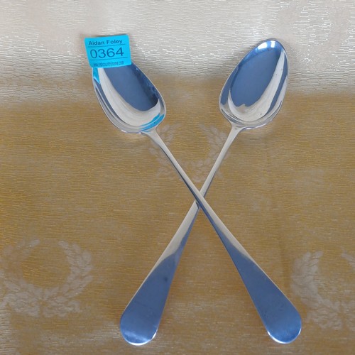364 - Pair of Silver Basting or Serving Spoons by Richard Crossley - London 1791 - 213grms