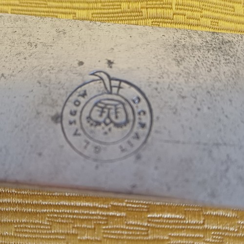 365 - 3 Large Silver Handled Knifes marked W. S. - Blades by Raut of Glasgow