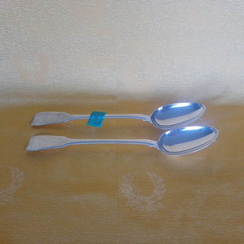 367 - Pair of Silver Basting or Serving Spoons - London 1818 by Eley and Fearn (12