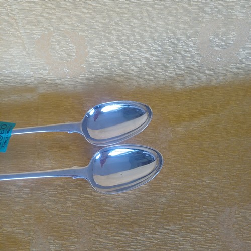 367 - Pair of Silver Basting or Serving Spoons - London 1818 by Eley and Fearn (12