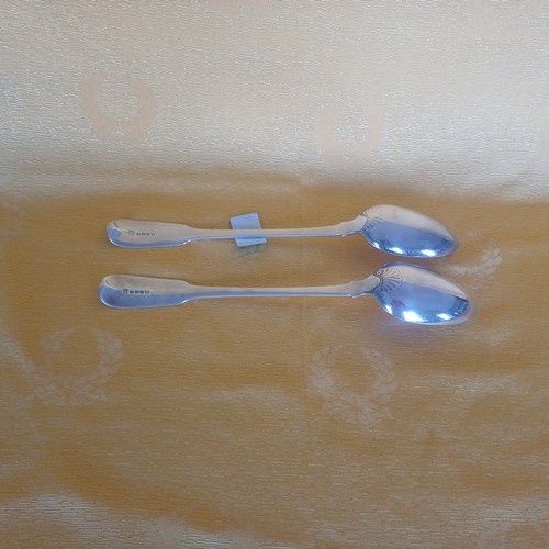 367 - Pair of Silver Basting or Serving Spoons - London 1818 by Eley and Fearn (12