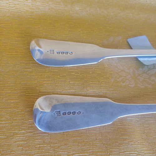 367 - Pair of Silver Basting or Serving Spoons - London 1818 by Eley and Fearn (12