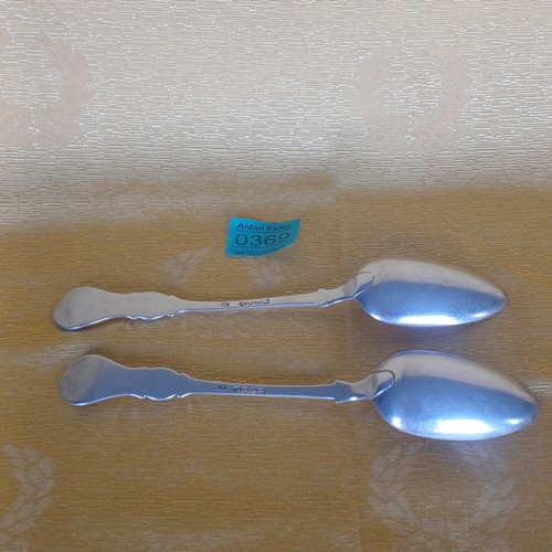 369 - Pair of Silver Tablespoons - London 1841
