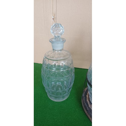 370 - 19th Century Silver Plated Tantalus with 4 Cut Glass Decanters