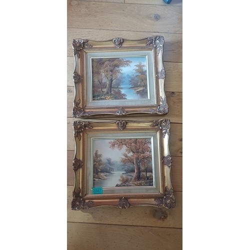 387 - Pair of Gilt Framed Paintings (a/f) 
