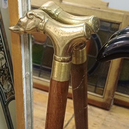 394 - 2 Walking Sticks and a Smithwicks Umbrella