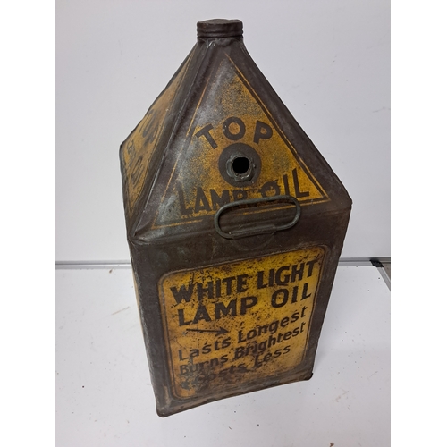 Lamp Top Oil Metal Can of Pyramid Form (51cm Tall)