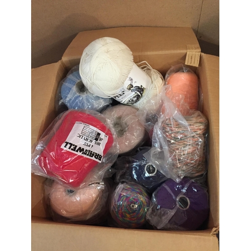A Box Full of Knitting Wool.