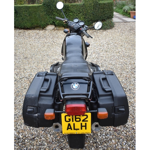 1 - A 1990 BMW R80/7, registration number G162 ALH, black. This lady owned BMW will need recommissioning... 