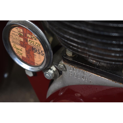 17 - A 1955 BSA C11G, registration number KVS 733, frame number 14515GL, engine number BC11G19649, maroon... 