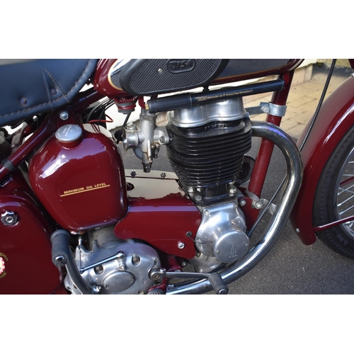 17 - A 1955 BSA C11G, registration number KVS 733, frame number 14515GL, engine number BC11G19649, maroon... 