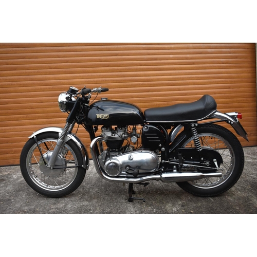 28 - A 1961 Triton 650cc roadster, registration number 849 UYO, engine number GT 45856, black. Tritons ar... 