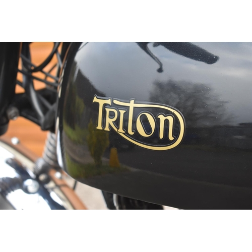 28 - A 1961 Triton 650cc roadster, registration number 849 UYO, engine number GT 45856, black. Tritons ar... 