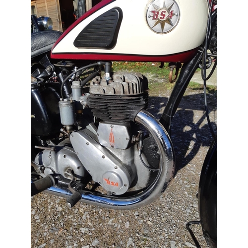 29 - A 1954 BSA M21, registration number 897 UYX, red/black. The large sidevalve BSA was reintroduced to ... 