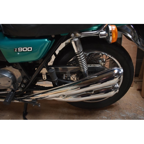 41 - A 1976 Kawasaki Z900, registration number LBP 652P, green/gold/black. The big Zs first broke cover i... 