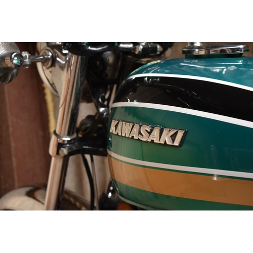 41 - A 1976 Kawasaki Z900, registration number LBP 652P, green/gold/black. The big Zs first broke cover i... 