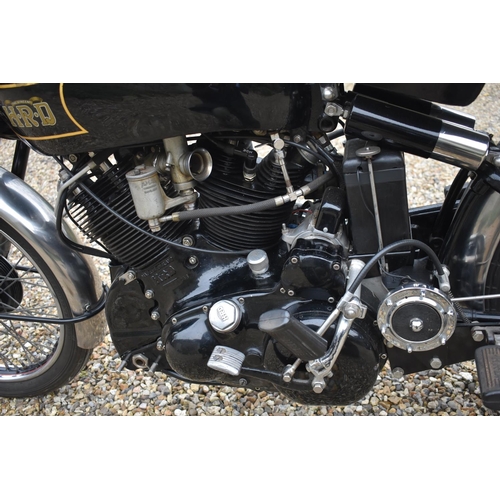 50 - A 1949 Vincent HRD Black Shadow Series C, registration number FWV 663, upper frame number RC4158B, l... 