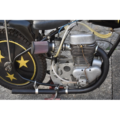 53 - A speedway competition motorcycle, unregistered, black and yellow. This speedway bike comes direct f... 